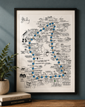 Isle of Man TT Map (Hand Signed) - A3 Print